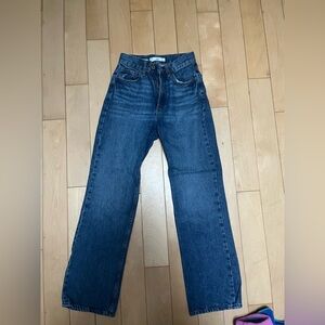 Mango Dark Blue Straight Jeans